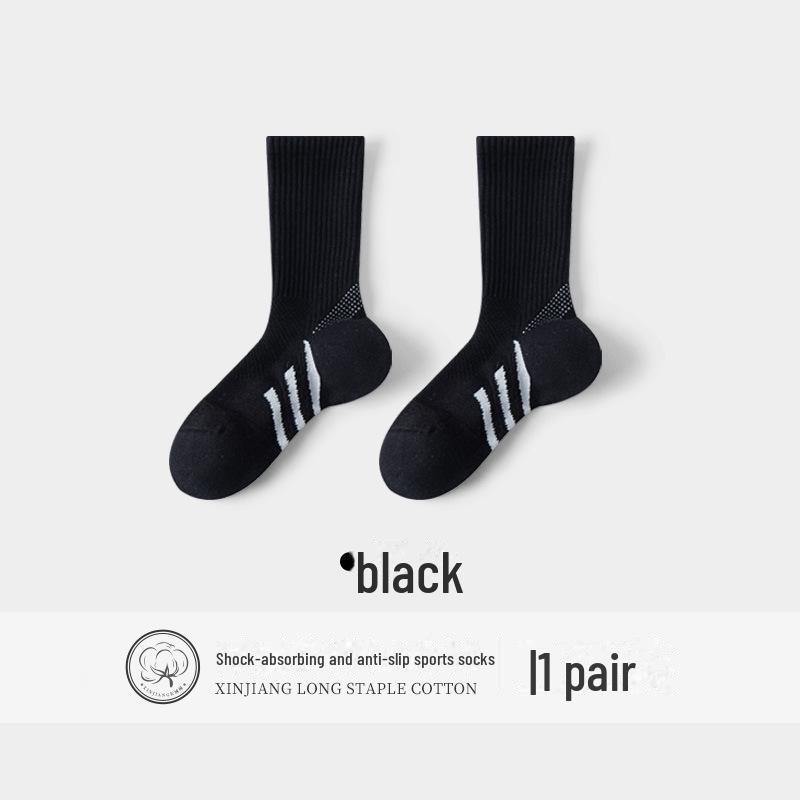 Women's Mid-Tube Sports Socks - Breathable, Shock-Absorbing, Sweat-Wicking for Badminton, Running, Yoga, and Summer Activities.