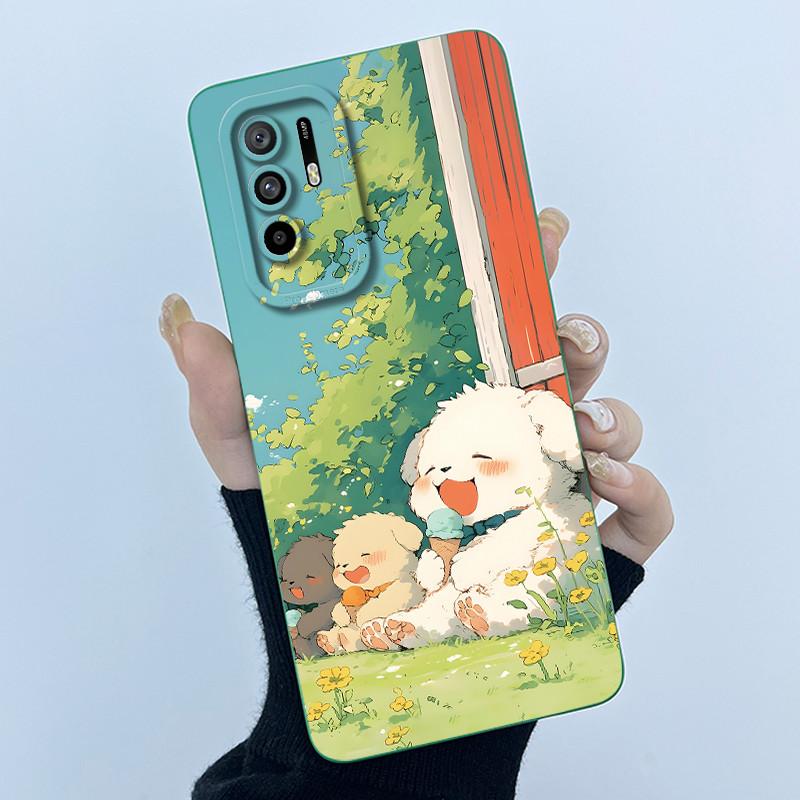 Funda For Oppo A94 5G CPH2211 Case Capa Simplicity Flower Soft Matte Silicone Bumper For Oppo Reno 5Z Reno5 Z 5 Z 5G Back Cover