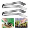 Stainless Steel Seedling Transplant Tongs Anti-Rust Easy Using Transplant Clamp For Soils Loosening