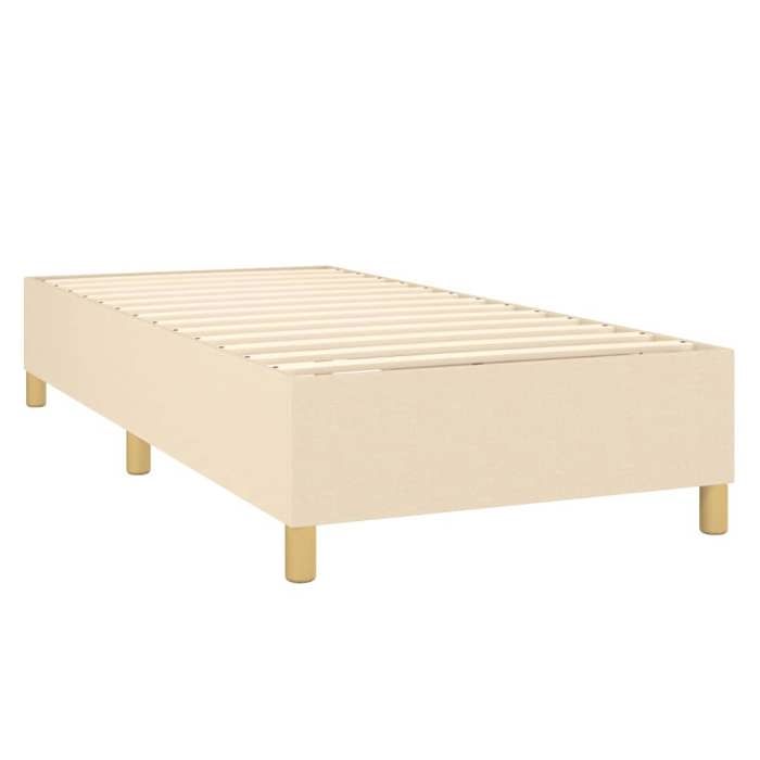 Maison Exclusive - Sommier à lattes de lit et matelas Crème 90x190 cm Tissu