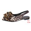 Fashion Classic Big Flower Pointed Toe Sandals Women 2025 Summer Flat Heels Light Weight Shoes Women Comfortable Daily Leopard Shoes