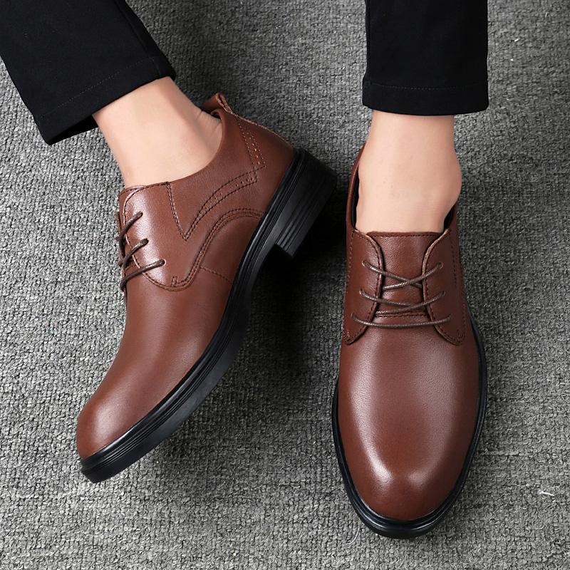 Высококачественные деловые туфли из натуральной кожи, новые мужские повседневные туфли, классические итальянские деловые туфли-оксфорды для мужчин, офисные туфли