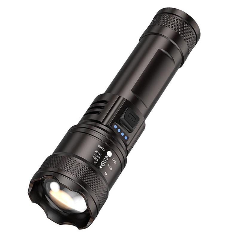 Outdoor Ultra Bright Flashlight Long Range Telescopic Focusing Torch High Power Spotlight Floodlight Telescopic Zoom Lamp