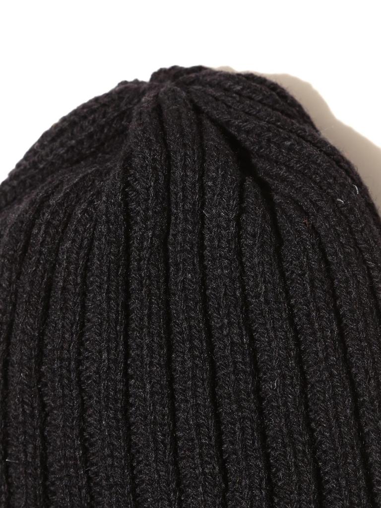 [BEAMS PLUS] Шерстяная шапка-бини для мужчин, ЧЕРНАЯ - 38410023247