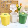 Настольный мусорный бак с крышкой в форме цветка, большой емкости, для гостиной, спальни, ведро для хранения мусора, хозяйственные принадлежности