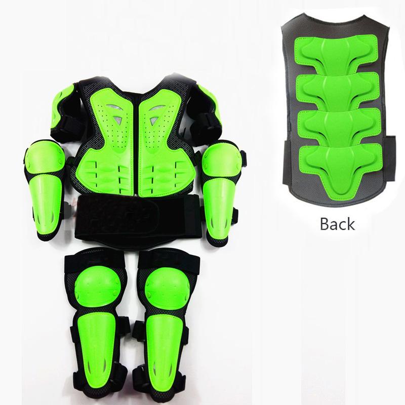 For Height 0.8-1.6M Child Youth Full Body Protect Armor Motocross Armour Vest Skating waistcoat Chest Spine Knee Elbow Guard