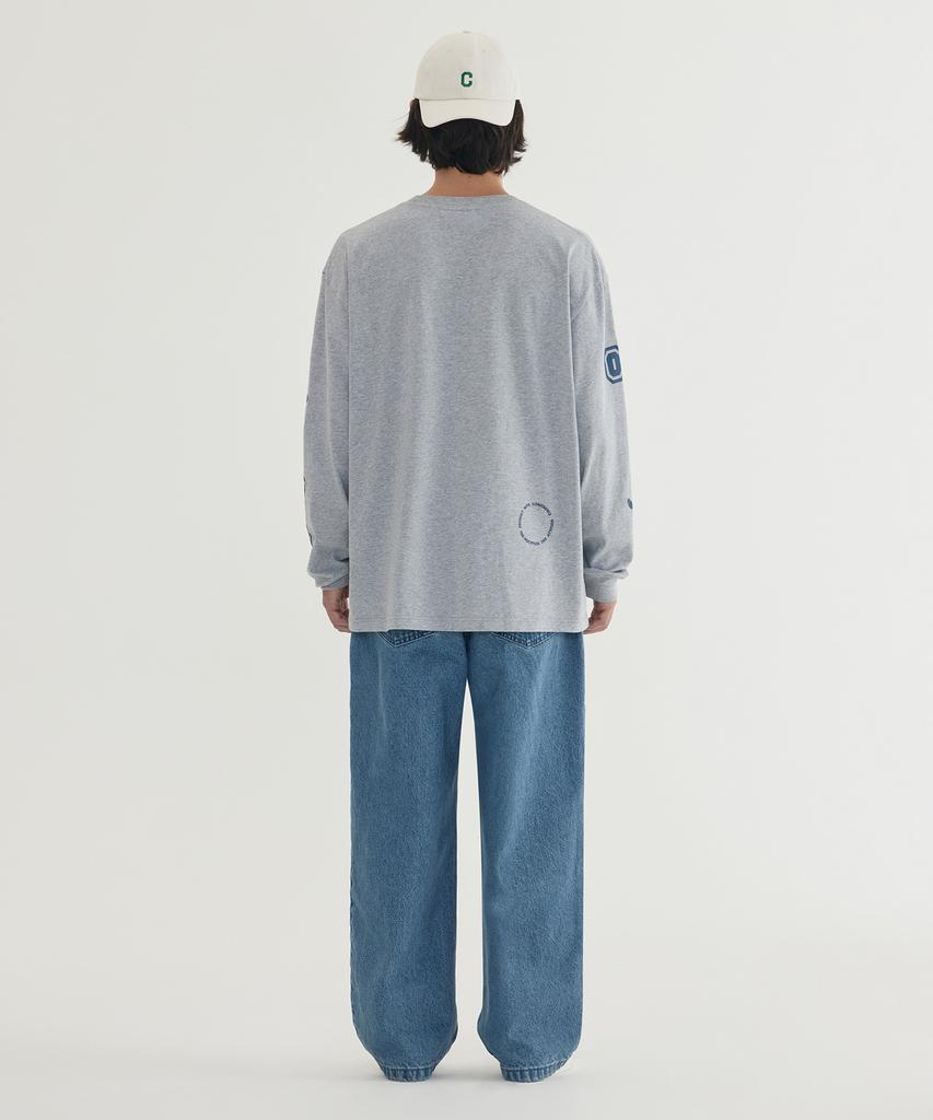 COVERNAT Multi-Graphic Long Sleeve Melange Gray