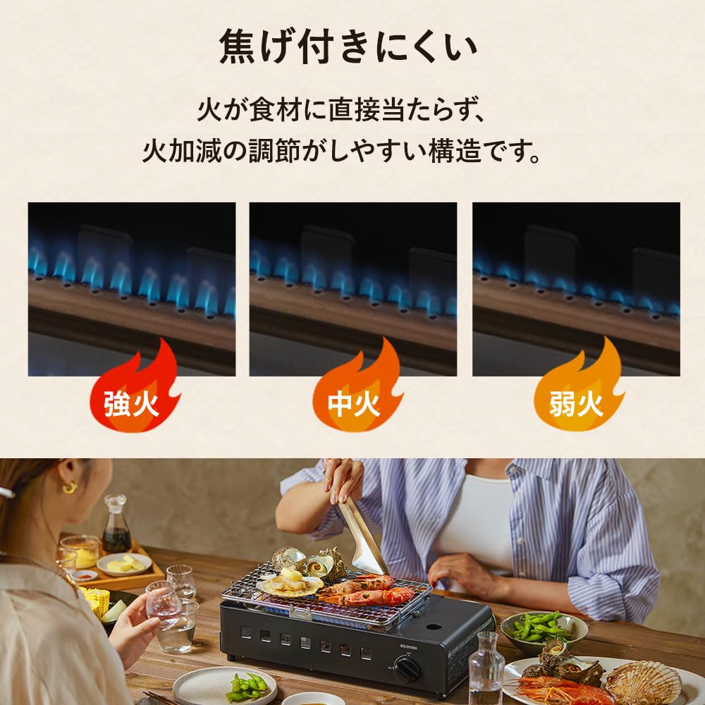 Кассетная плита Iris Ohyama Робатаяки для домашнего использования Якитори Хамаяки Гриль Хамаяки на древесном угле IGC-R1-H