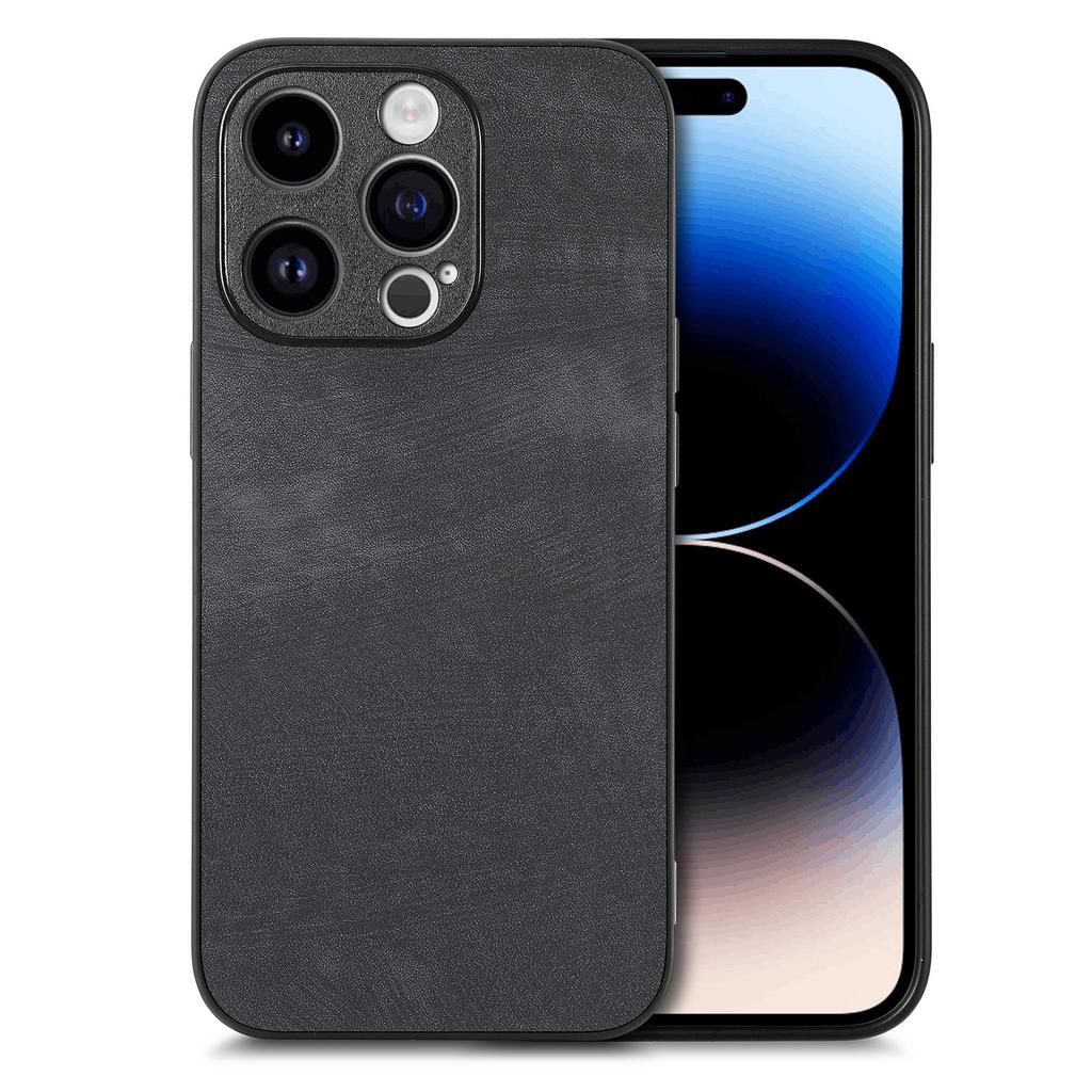 Для iPhone 15 Pro Чехол Противоударный Тонкий Ретро Кожаный Чехол-накладка на заднюю панель телефона