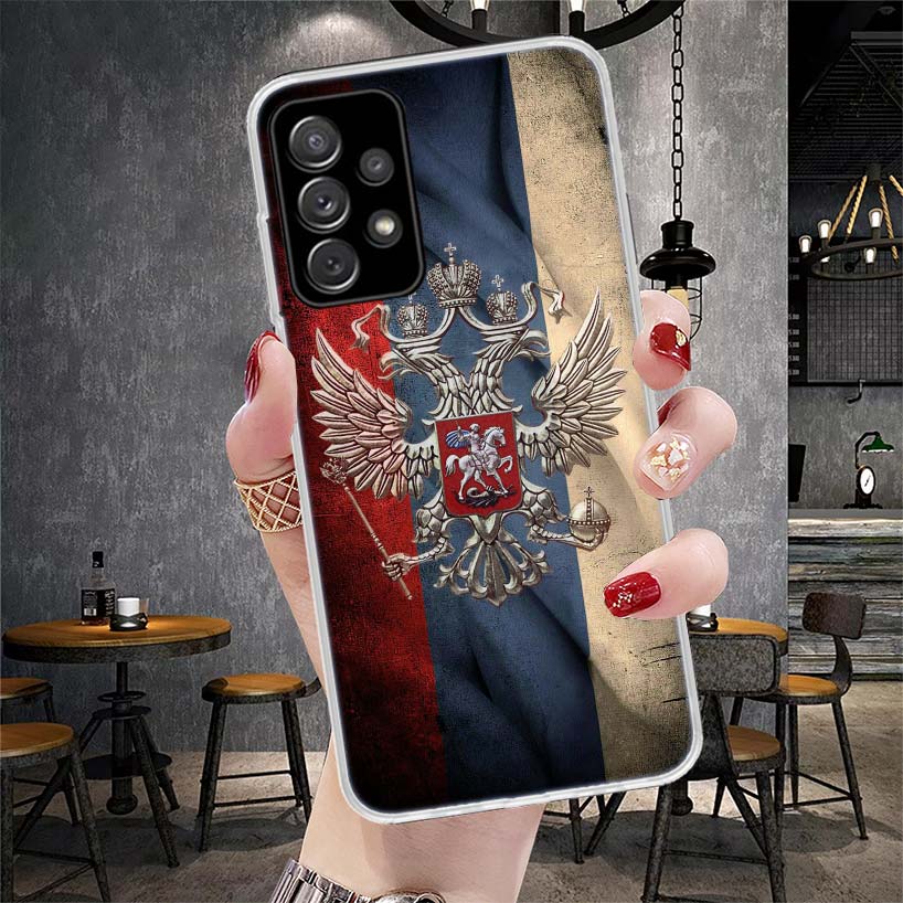 Russia Russian Flags Emblem Soft Phone Case For Samsung Galaxy S22 S23 S24 S25 Edge S26 Ultra S20 FE S21 Plus + Fundas Coque Gal