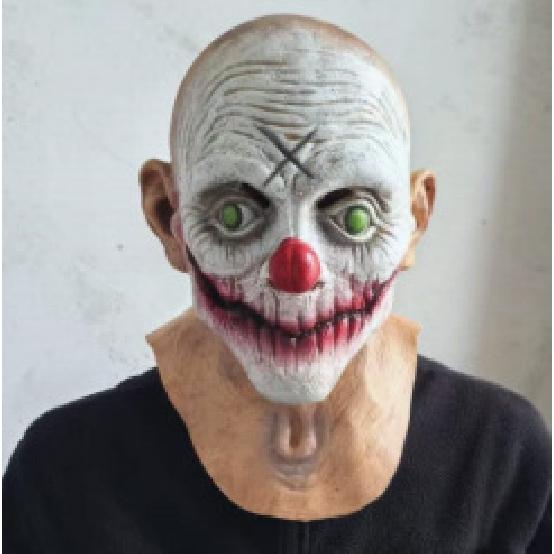 Halloween Clown Horror Mask Latex Headgear Costume Mask, can be labeled and passes quality inspection