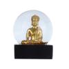 Buddha Crystal Ball Statue Desktop Ornament Decorations for Home Office Tabletop DecorFlat Base