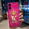 Красивый чехол для пары на телефон TCL 505 T509K T509A, бампер, черный силикон, противоударный, мягкий корпус, чехол с узором из букв и короны