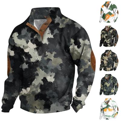 Мужская толстовка с воротником-стойкой на открытом воздухе, повседневные свитера, топы