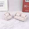 Simulation Dollhouse Sofa With Pillow Mini Sofa Girls Gift Miniature Sofa Dollhouse Accessorie