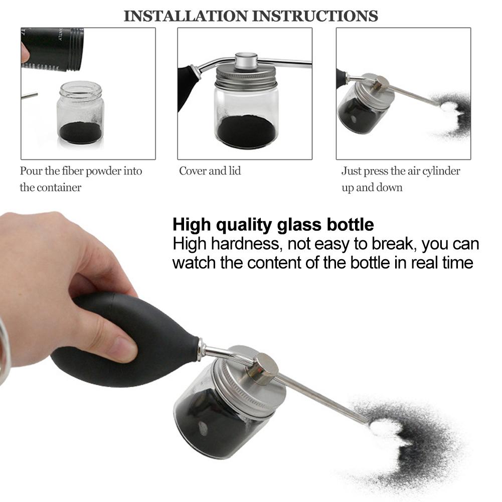 Спрей-аппликатор для волокон для волос Портативный Многоразовый Пульверизатор для пудры