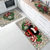Американский рождественский коврик, праздничный декоративный коврик для кухни, нескользящий, легкий в уходе, кристальный бархатный коврик