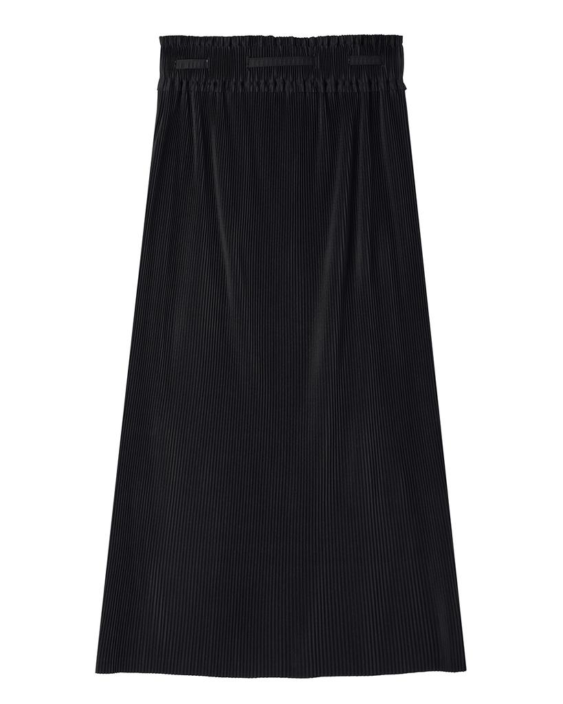 Current Pleats Long Skirt(Black)