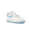 Nike Air Force 1 07 Белые мужские кроссовки Aquarius Blue FQ4296-100