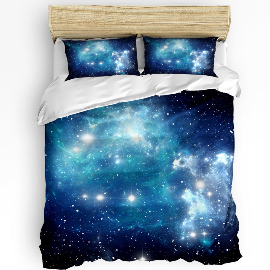 3pcs Bedding Set Universe Space Rocket Cartoon White Home Textile Duvet Cover Pillow Case Boy Kid Teen Girl Bedding Covers Set