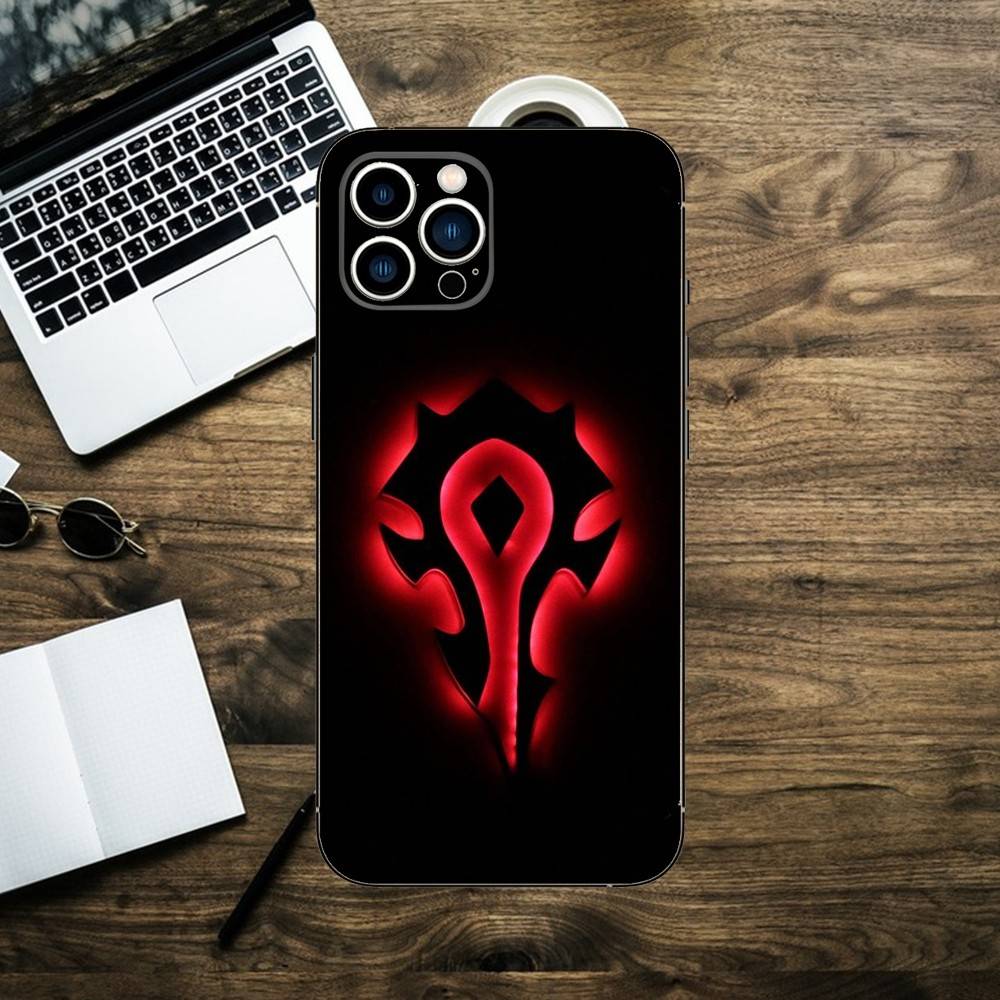 Чехол для телефона W-World Of W-Warcraft для iPhone 16,15,14,13,12,11,XS,XR,X,8,7,Pro,Max,Plus,mini Силиконовый Черный Чехол
