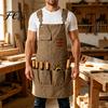 Carpenter Apron with Pockets Work & Tool Strap, Heavy Duty for Waterproof Utility Woodworking Gardening Mechanical Repair, Men Women