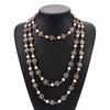 Wind Exaggerated Multi-Layer Pearl Crystal Gemstone Necklace Long Sweater Chain Accessories