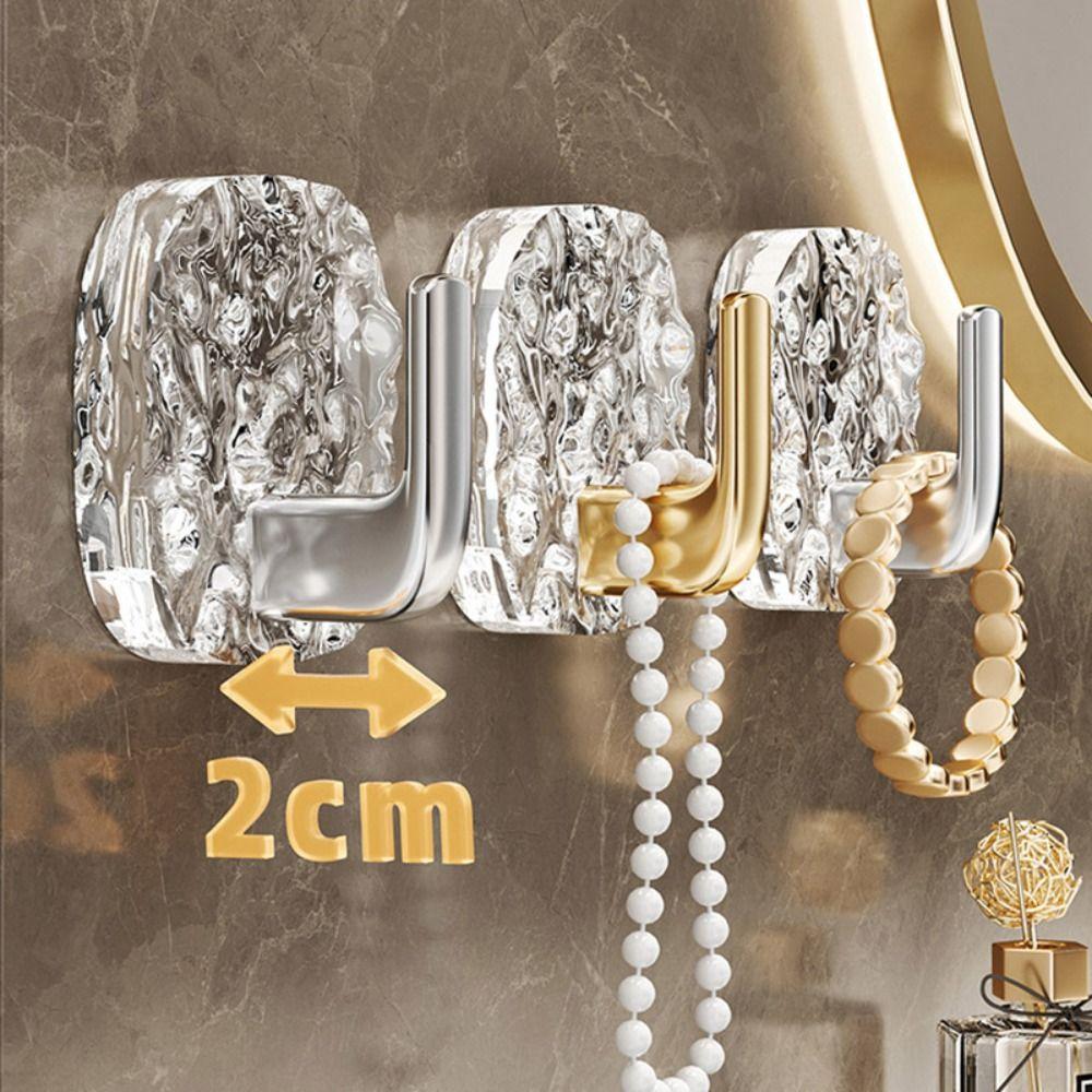 4 шт. Прозрачные крючки для ванной самоклеящиеся вешалки для полотенец и одежды органайзер для двери