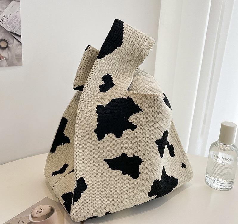 Вязаная сумка-ведро из пряжи, многофункциональная сумка на запястье, плетеная сумка, мультяшная ручная повседневная сумка. zwq