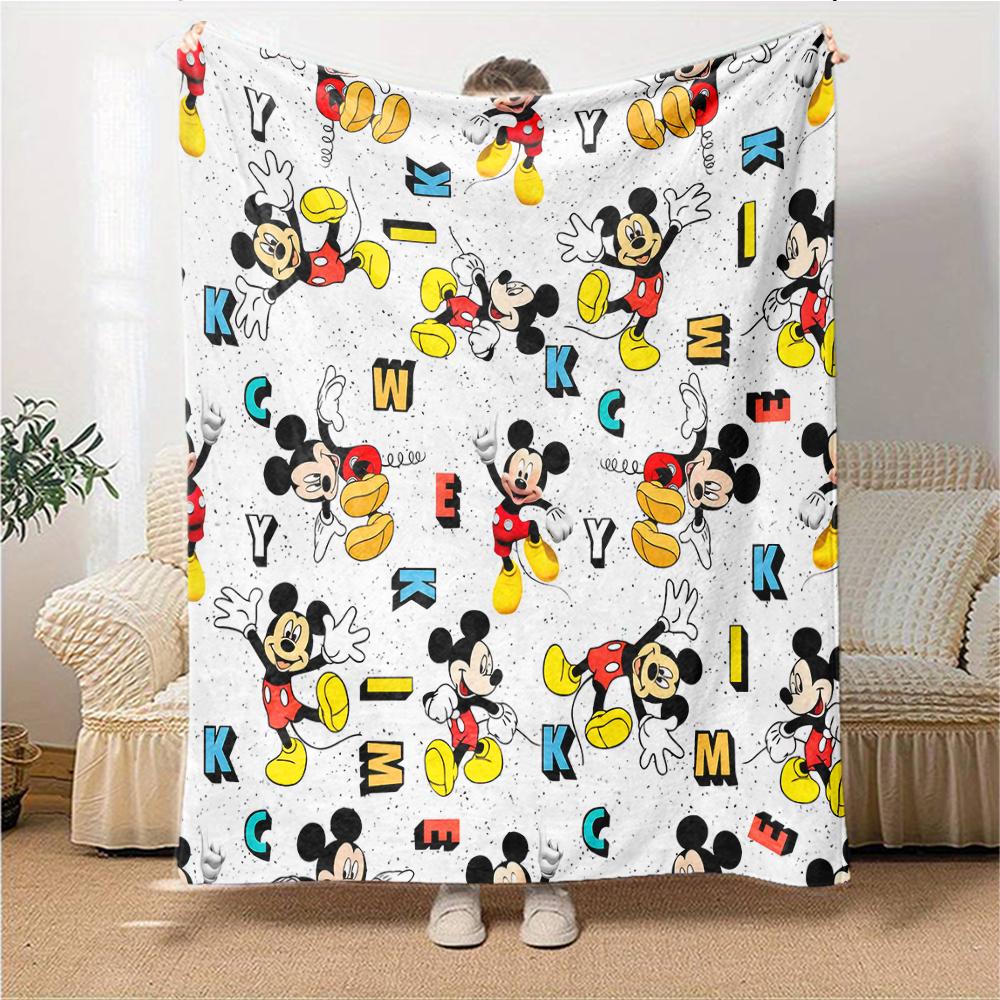 Mickey Mouse Clubhouse Adventure Flannel blanket, soft and warm, suitable for beds and sofas, all seasons, portable travel blanket. 073093