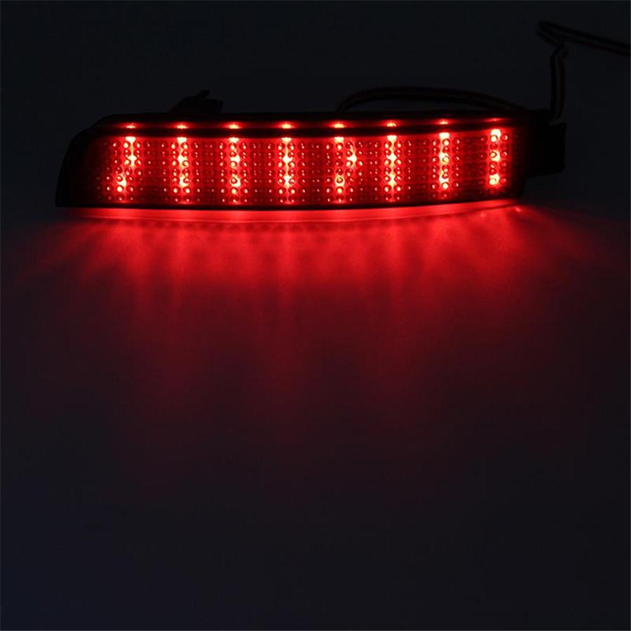 2 Pcs 12V Car Rear Bumper LED Reflector Red Lens Tail Brake Lamp FX35/FX37/FX50