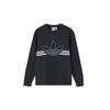 Originals Outline Crew Fleece Casual Loose Sweatshirt Men Tops Black ED4685