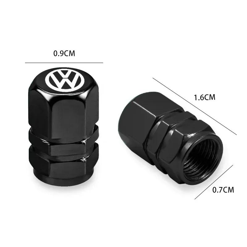 opq1 4PCS Metal Car Tire Valve Caps Stems Cover Decorate For VW GTI Polo Golf Passat Tiguan Arteon Touareg Taigo Caddy Jetta Beetle S