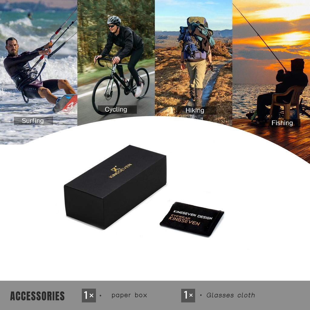 Kingseven Новые модные солнцезащитные очки для мужчин/женщин UV400 поляризованные линзы очки высокого качества классические матовые большие оправы водительские очки