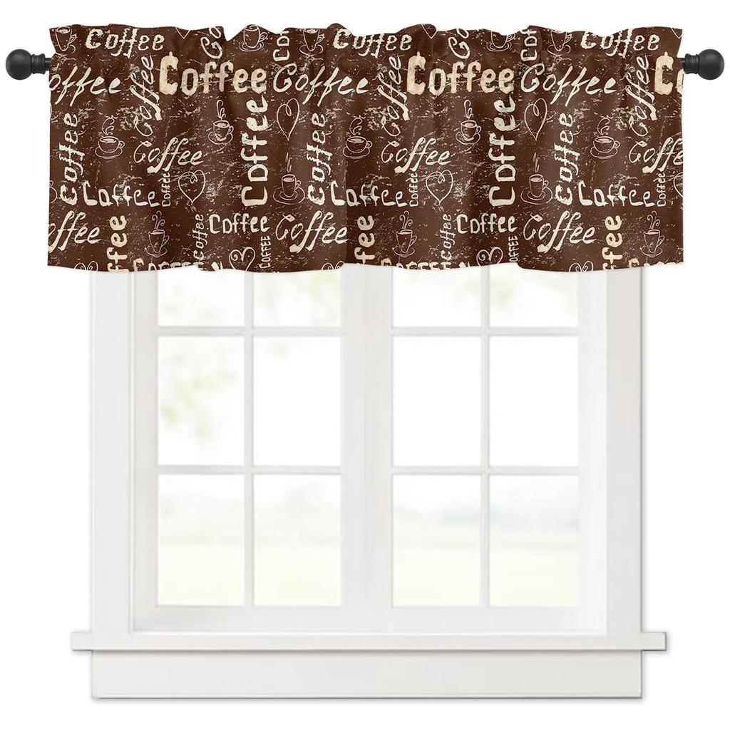 Кофейный ретро-стиль кухонные шторы на окна украшение дома короткие шторы для гостиной спальни маленькие шторы Cortinas