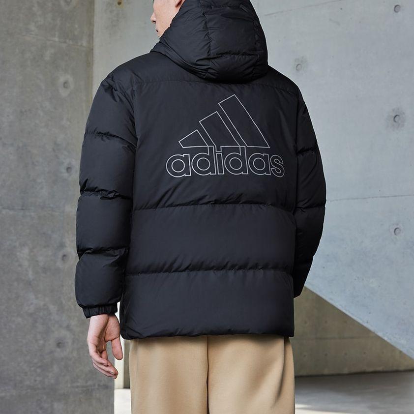 adidas ЗНЕ. Пуховик с капюшоном Унисекс Верхняя одежда Черный IV7560