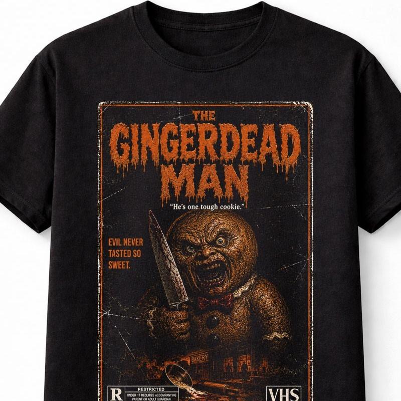 Gingerdead Unisex Horror Cookie VHS Cult Movie Unisex TShirt