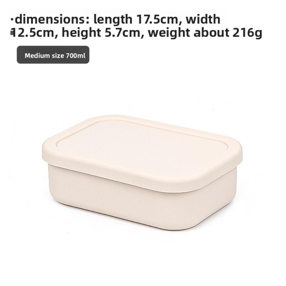 with Lid Silicone Lunch Box Food Grade Storage Box Rectangle Food Storage Container  Picnic