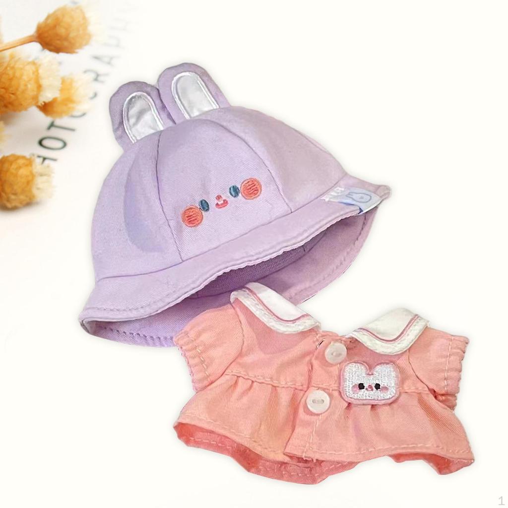 Adorable Doll Dress Set with Matching Hat for Creative Play