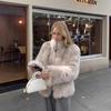 Popular Imitation Fox Fur Fur Fur Jacket Women'S Stand-Up Collar Short Furry Coat To Keep Warm
