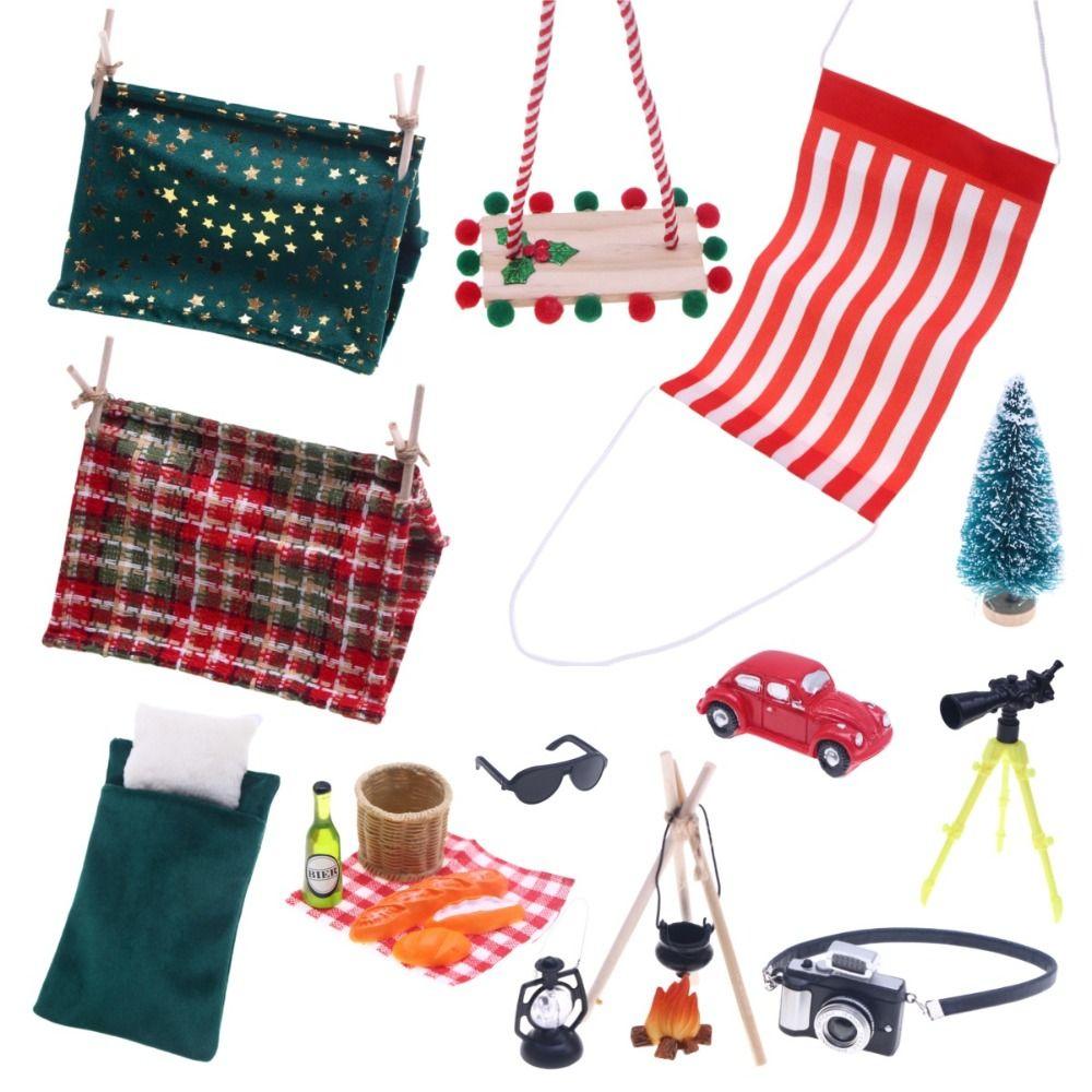 Рождественские украшения для кемпинга на открытом воздухе, аксессуары для костра, детская подарочная игрушка для OB11