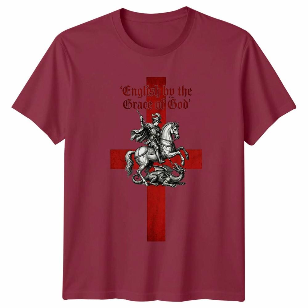 St Georges Day Unisex T Shirt English By The Grace Of God Knight England