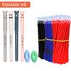 4+2+20 Pcs/Set Kawaii Erasable Gel Pens 0.35mm Waterproof  Blue/Black/Red Gel Ink Stationery School Supplies for Office Student