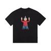 Fun Cartoon Character Print Pattern T-shirt Fashion Trend Short Sleeve Crew Neck Casual Loose Streetwear Daily Wear Cool Top
