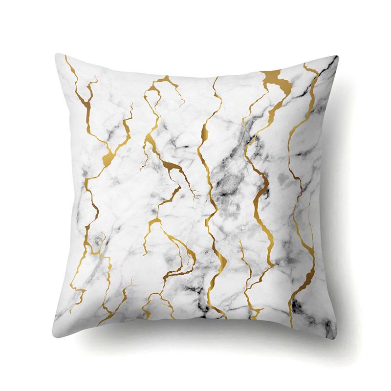 Nordic Pillow Ins Style Polyester Pillow Case Car Decoration Home Printed Car Waist Cushion Pillow Case