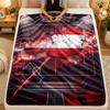 Flannel BlanketAustria Football Warm Soft Throw Blanket for Indoor Sofa Bed Living Room Use