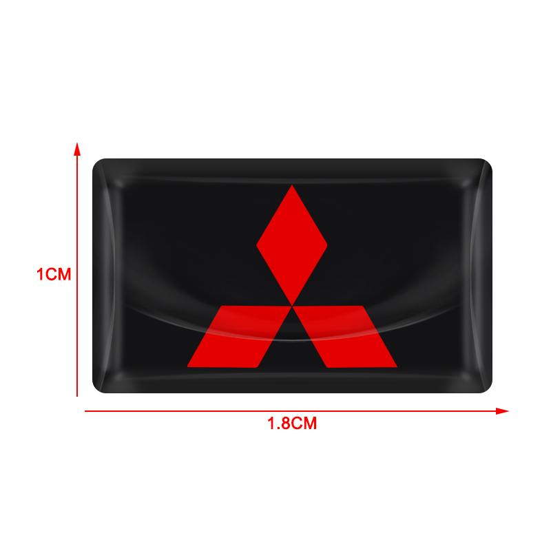 3D Logo Epoxy Resin Short Car Stickers Body Decor Decal for Mitsubishi Outlander I200 Pajero Eclipse ASX Lancer Space Delica Ex