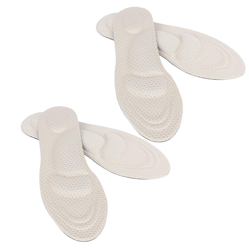 2 пары ортопедических стелек с поддержкой свода стопы, подкладка для обуви, 4D жаккард, амортизация, пот, дышащая губка, золото