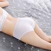 Lace Trim Panties Ladies Sexy Low Waist Girl Breathable Ice Silk Ultra-thin Seamless Briefs