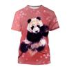 Summer  Selling Fashion 3d Printed T-shirt Cute Panda Design Casual Short Sleeved Comfortable Top